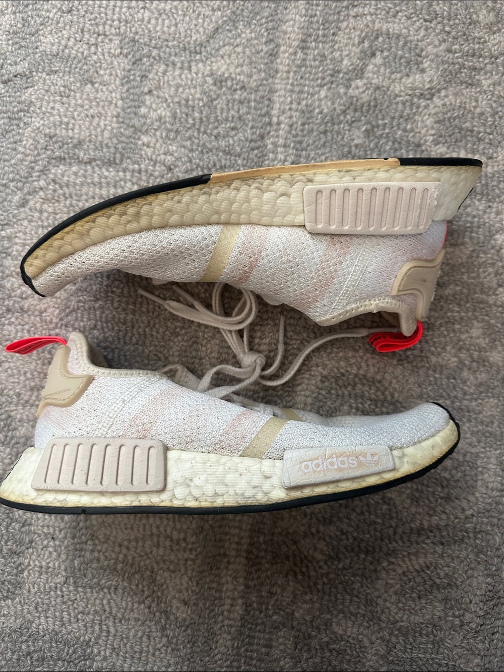 Adidas NMD R1 Cream & Orange Sneakers | 6 - Picture 4 of 9